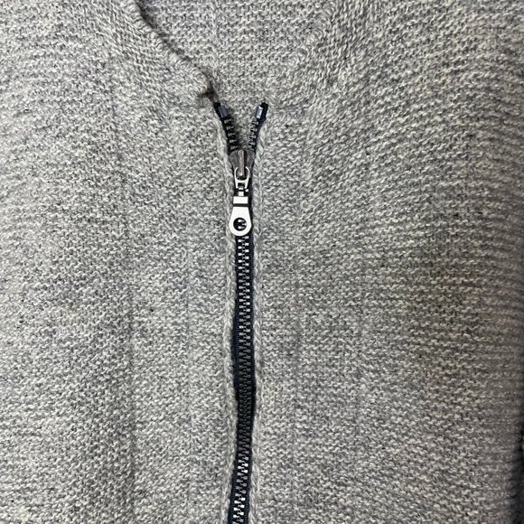 Alchemy Mens Size M Wool Blend Knit Cardigan Sweater Tan/Gray Full Zip - Picture 14 of 16